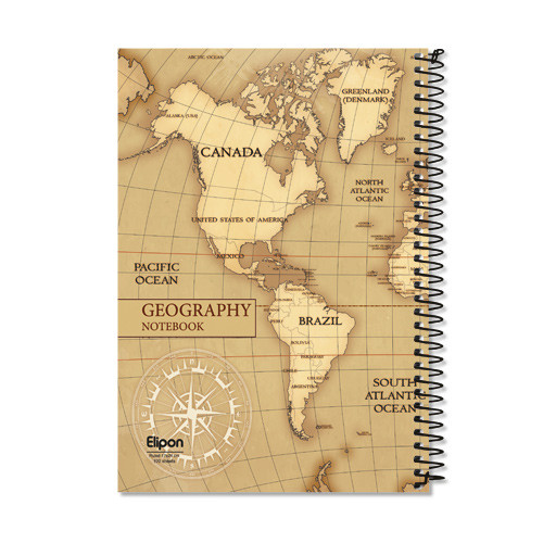 دفتر 100 برگ طرح نقشه جهان